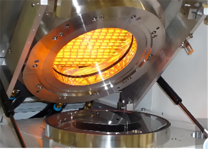 Gold coated infrared lamp for semiconductor