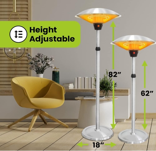 Waterproof infrared table heater